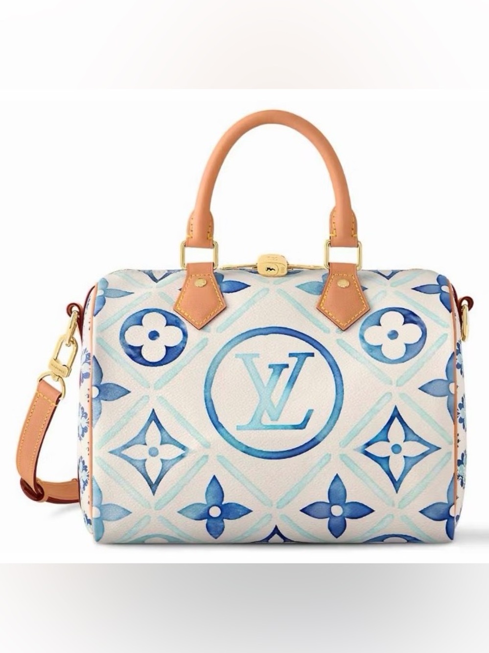 LOUIS VUITTON SPEEDY 25 BY THE POOL BLUE LAGOON BRAND NEW IN BOX W/DUST BAG TAGS - Picture 3 of 11
